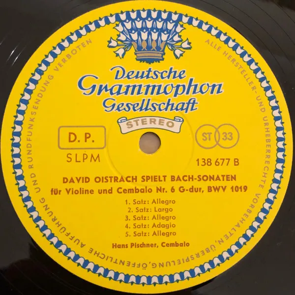 David Oistrakh Plays Bach Sonatas