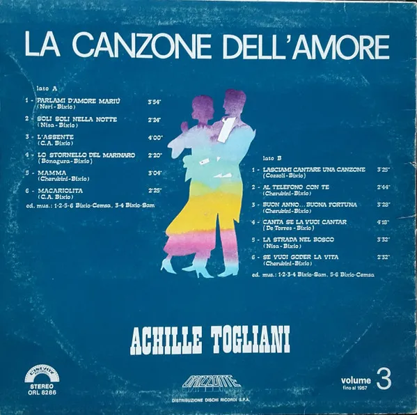 La Canzone Dell'Amore (Volume 3)