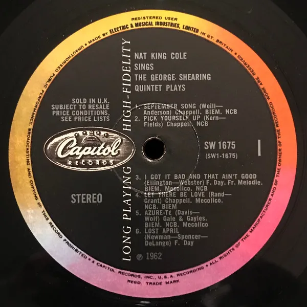 Nat King Cole Sings / George Shearing Plays (With The Quintet And String Choir)