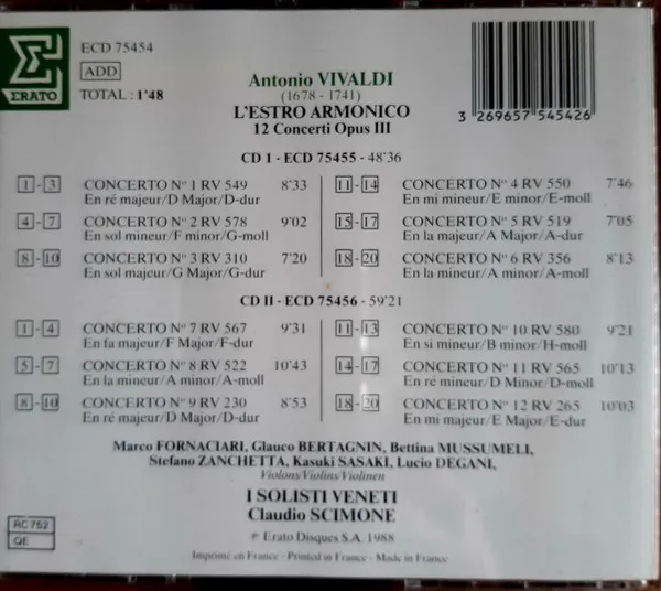 L'Estro Armonico (12 Concerti)