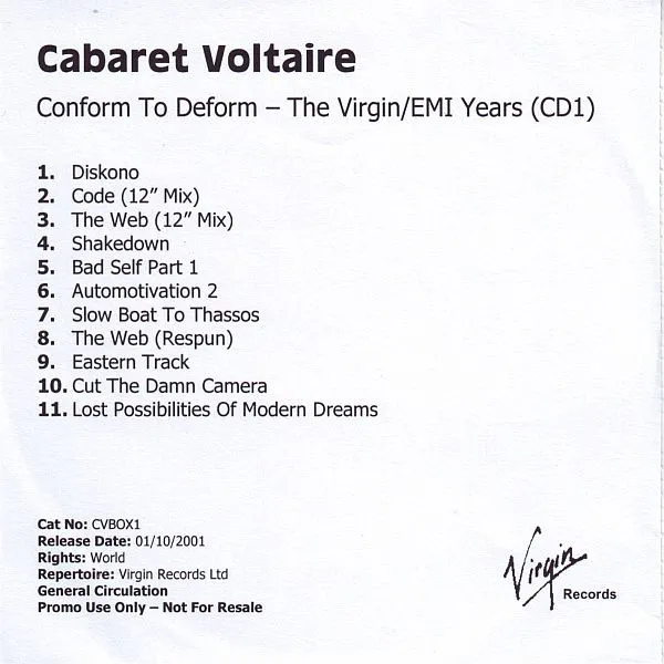 Conform To Deform - The Virgin / EMI Years