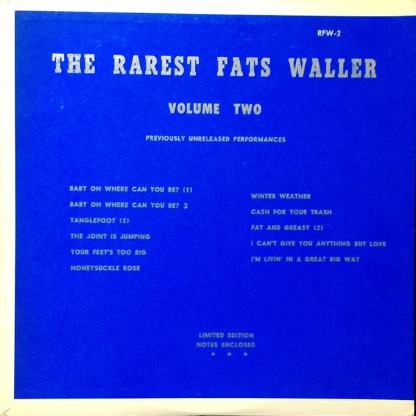 The Rarest Fats Waller Volume Two
