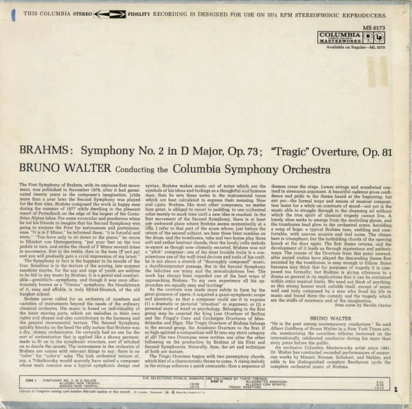 Symphony No 2 In D Major / Tragic Overture