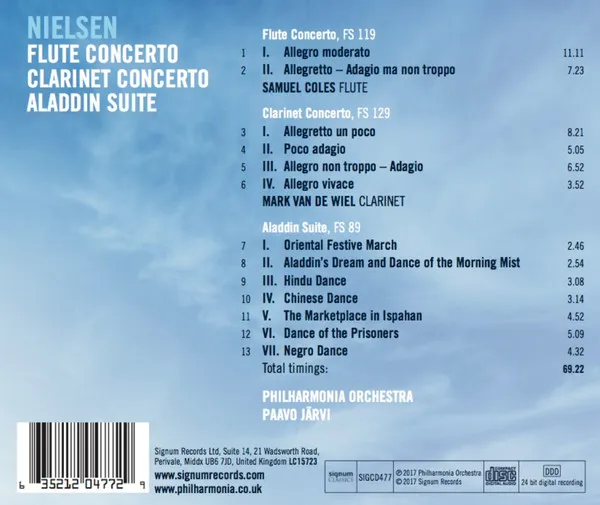Flute Concerto/Clarinet Concerto/Aladdin Suite