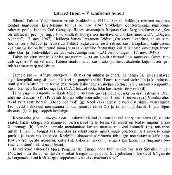 Symphony No.5 – Suite From The Ballet "Kratt"