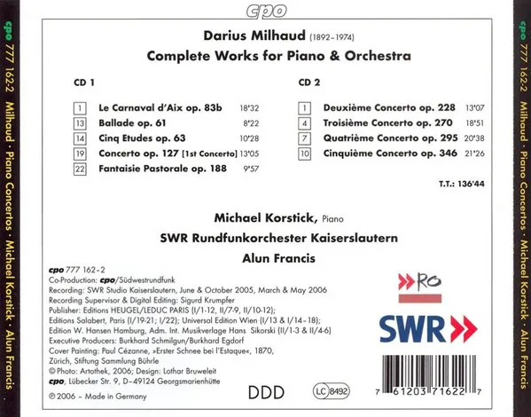 Darius Milhaud (1892-1974)