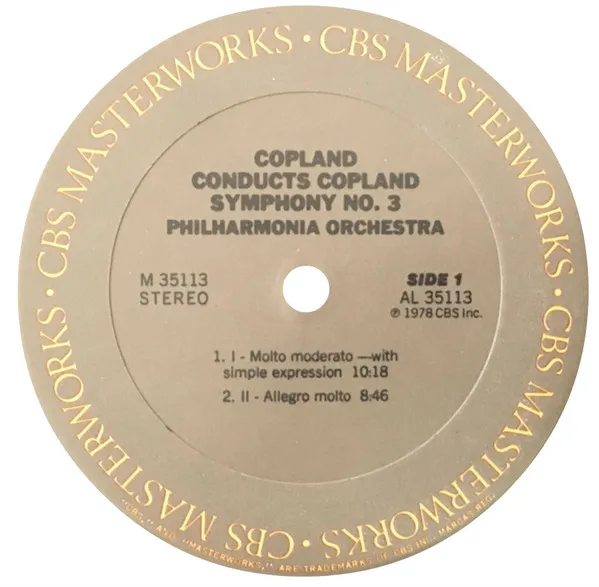 Copland Conducts Copland Symphony No. 3