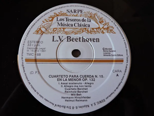 Cuarteto Para Cuerda Nº 15 Op. 132