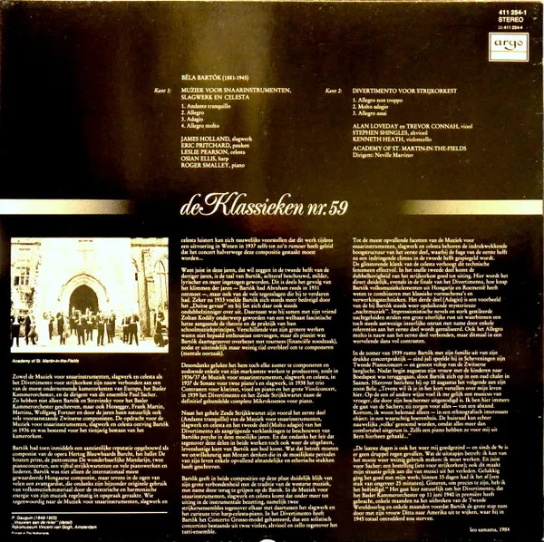 Music For Strings Percussion And Celeste / Divertimento