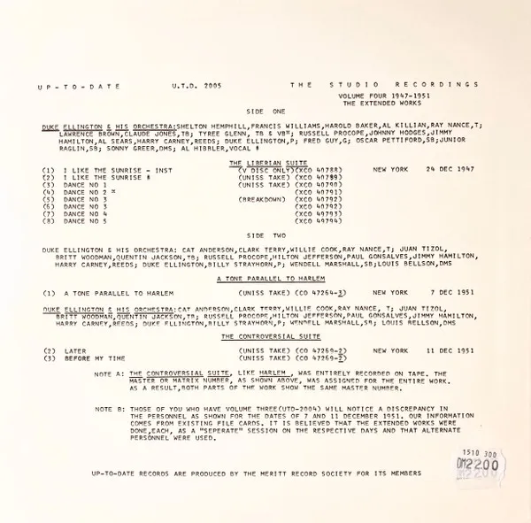 The Studio Recordings (Volume Four 1947-1951, The Extended Works)