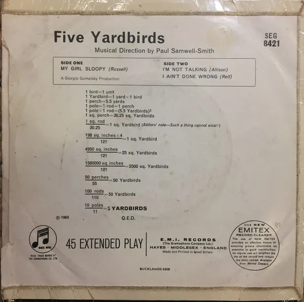 Five Yardbirds