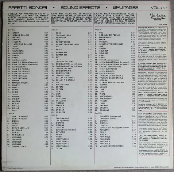 Sound Effects 22 - Effetti Sonori Vol.22