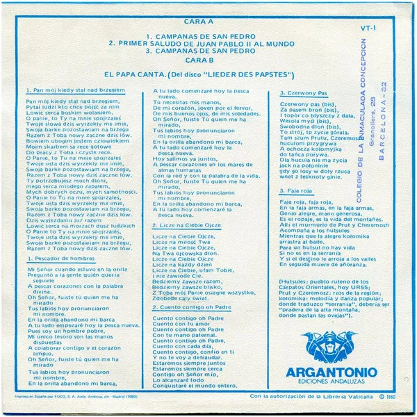 El Papa Canta