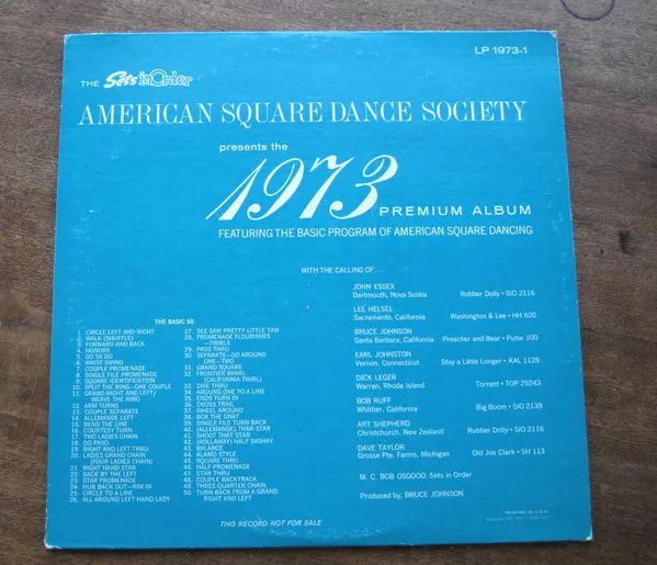 1973 Premium Album Featuring The Basic Program Of American Square Dancing