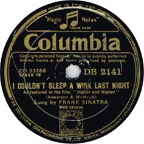I Couldn't Sleep A Wink Last Night / A Lovely Way To Spend An Evening