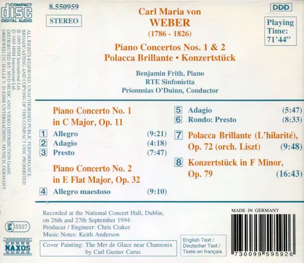 Piano Concertos Nos. 1 And 2 • Polacca Brillante • Konzertstück