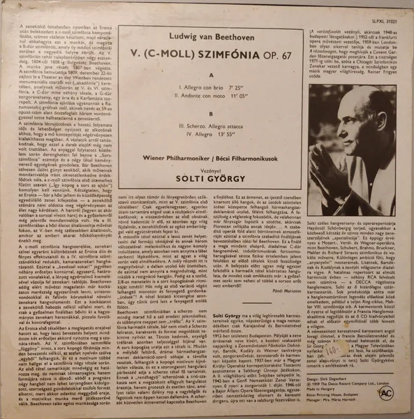 V. (C-moll) Szimfónia Op. 67