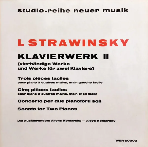 Klavierwerk II (Vierhändige Werke Und Werke Für Zwei Klaviere)