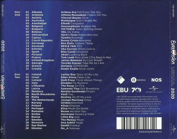 Eurovision 2020 - a Tribute To the Artists and Son