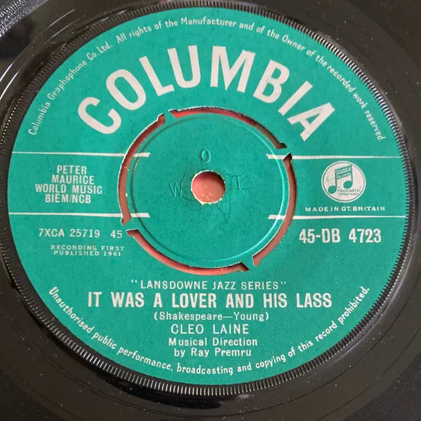 It Was A Lover And His Lass / O Mistress Mine