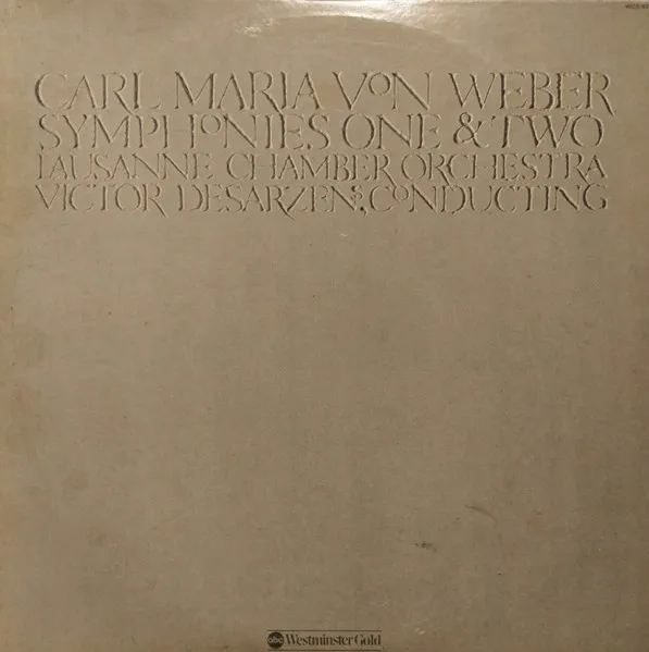C.M. Von Weber: Symphonies No. 1 And No. 2