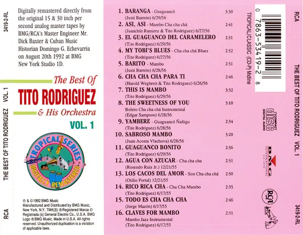 The Best Of Tito Rodriguez & His Orchestra - Vol. 1