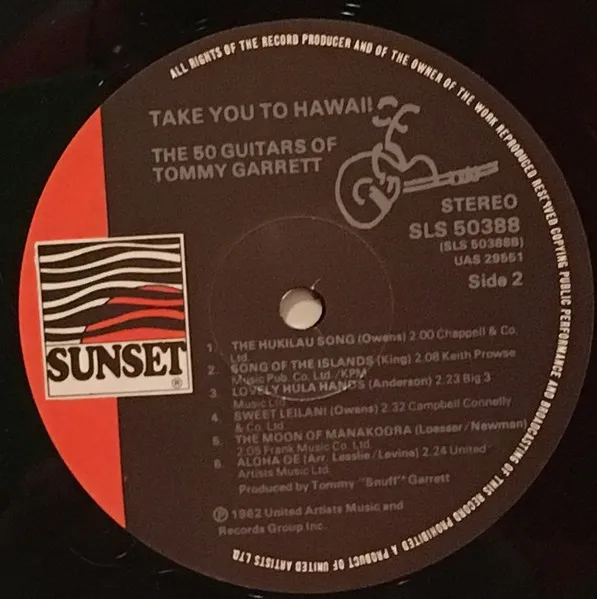 The 50 Guitars Of Tommy Garrett Take You To... Hawaii