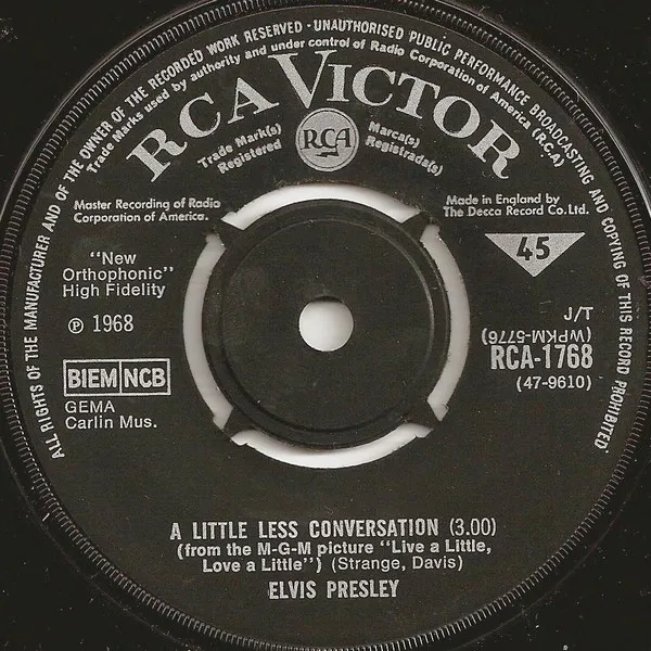 A Little Less Conversation / Almost In Love