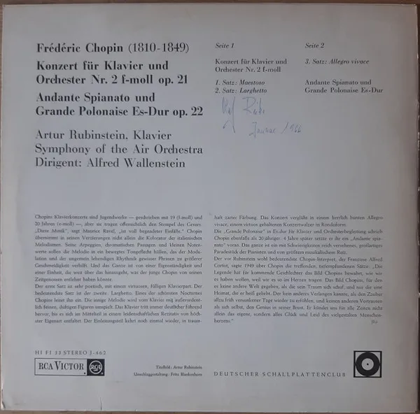 Klavierkonzert Nr. 2 (F-moll Op. 21) / Andante Spianato Und Grande Polonaise Es-dur Op. 22