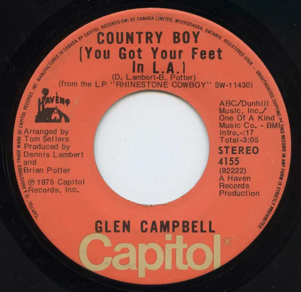 Country Boy (You Got Your Feet In L.A.) / Record Collector's Dream