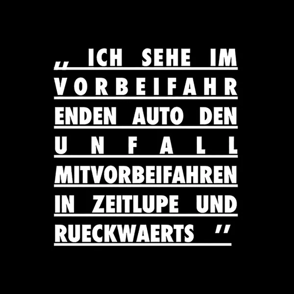 Ich Sehe Im Vorbeifahrenden Auto Den Unfall Mitvorbeifahren, In Zeitlupe Und Rueckwaerts