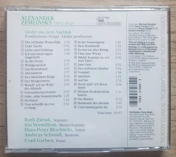Lieder Aus Dem Nachlass = Posthumous Songs