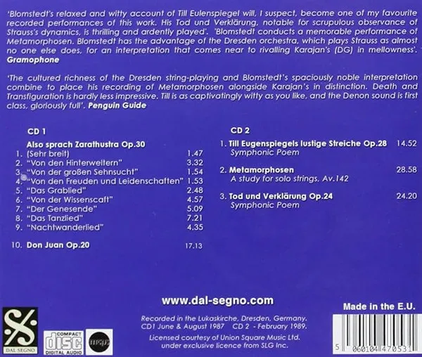 Also Sprach Zarathustra / Don Juan / Till Eugenspiegels Lustige Streiche / Metamorphosen / Tod Und Verklärung