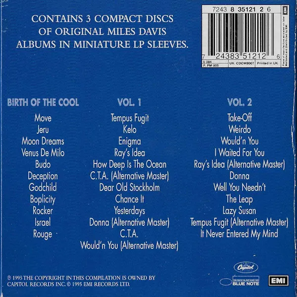 Birth Of The Cool • Vol. 1 • Vol. 2