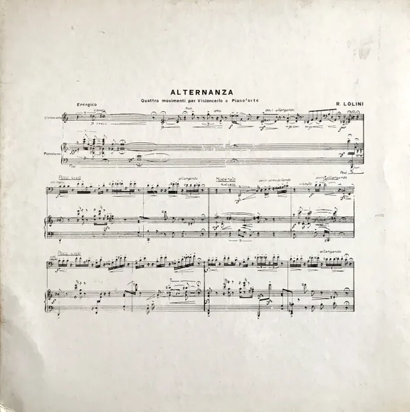 Alternanza (Quattro Movimenti Per Violoncello E Pianoforte)