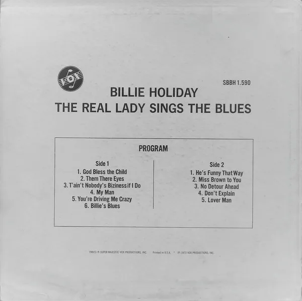 The Real Lady Sings The Blues
