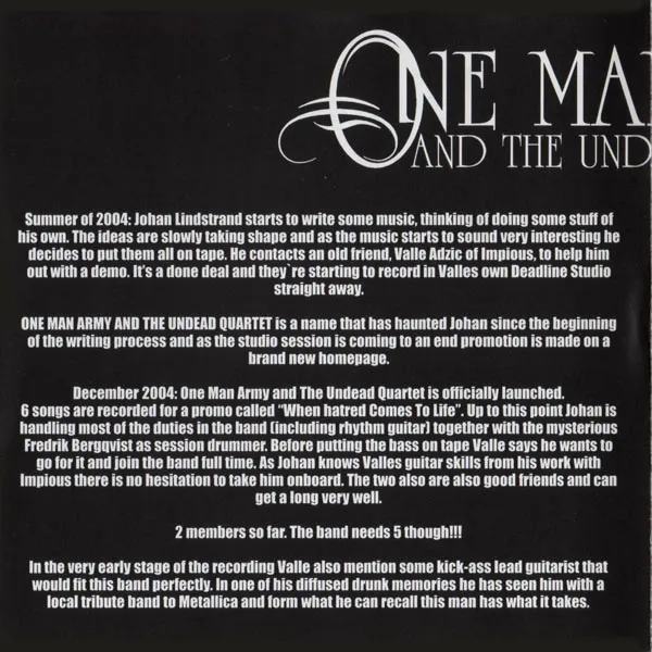 When Hatred Comes To Life - Demo 2005