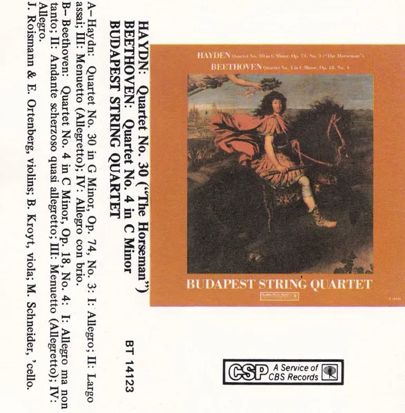 Hayden Quartet No. 30 ("The Horseman"), Beethoven Quartet No. 4 In C Minor