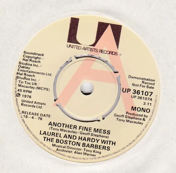 Another Fine Mess / The Stan And Ollie Serenade