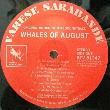 The Whales Of August (Original Motion Picture Soundtrack)