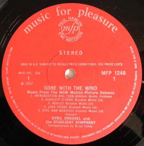 Gone With The Wind (Music From The MGM Motion Picture)