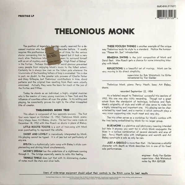 Thelonious Monk Trio