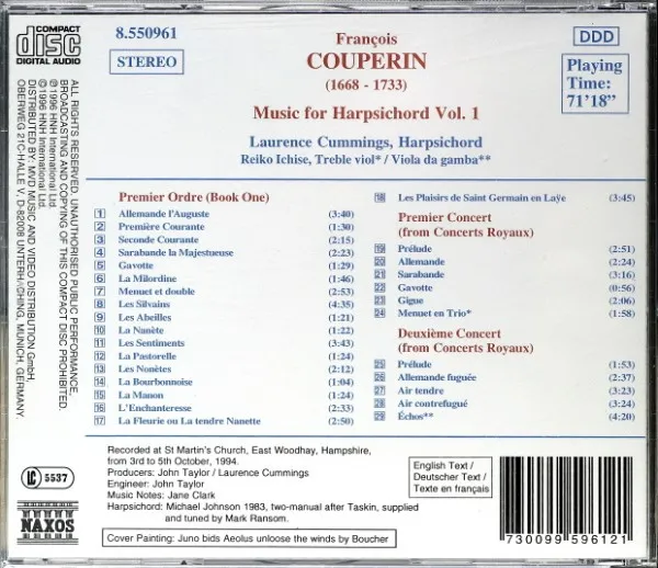 Music For Harpsichord 1