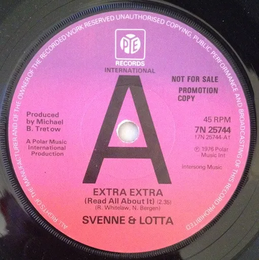 Extra  Extra (Read All About It ) / Rockin' Rudolph