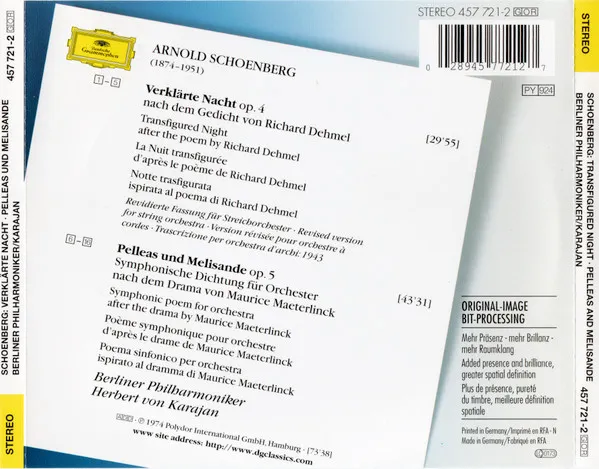 Verklärte Nacht = Transfigured Night / Pelleas Und Melisande