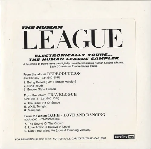 Electronically Yours... The Human League Sampler