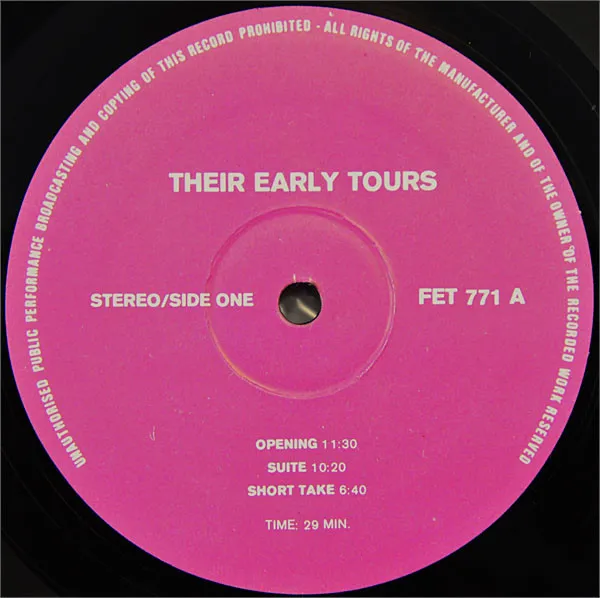 The Early Tours '70-'71
