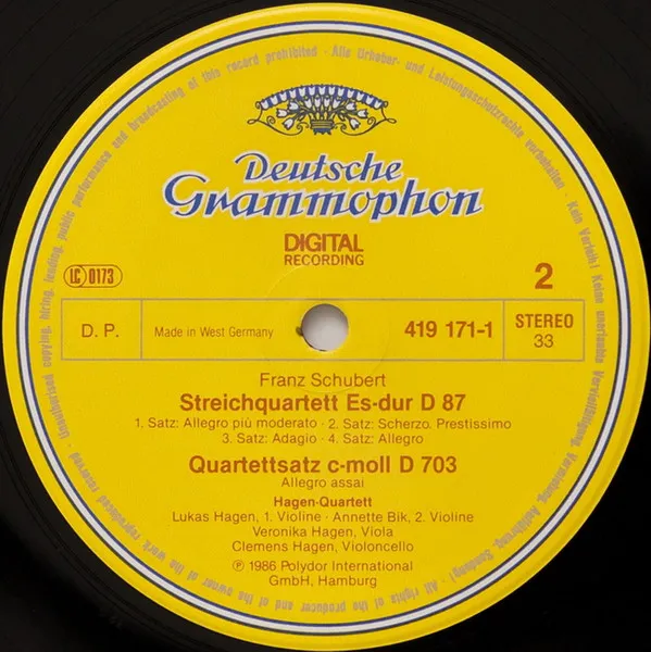 Streichquartette: D804 »Rosamunde« • D703 »Quartettsatz« • D87