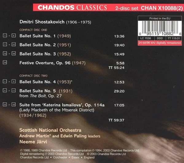 Ballet Suites Nos. 1-5; Festive Overture; Suite from 'Katrina Ismailova'