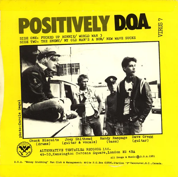 Positively D.O.A. (No God No Country No Lies)